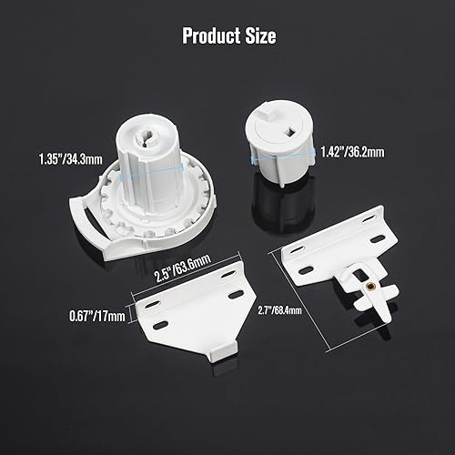 Miniatura 29 de Skyline R16 - Kit de reparación para persianas enrollables, piezas de repuesto de repuesto con embrague, soporte de montaje y tapón de extremo