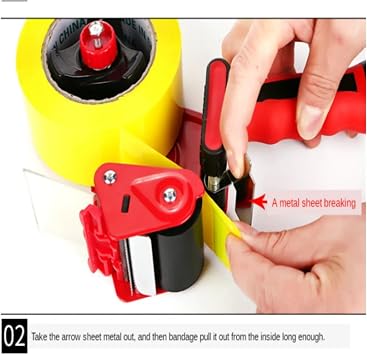 Automatic Tape Dispenser, Packing Tape Dispenser Handheld Sealing Machine, Tape Express Packer for Sealing Packer Tape Seat Dispensador Office,for Shipping, Schools, Homes(Rosso)