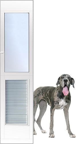 Armor Flex Heavy-Duty Aluminum Frame Pet Door by High Tech Pet - Advanced Flap Technology, Weatherproof Protection, Secure Locking Cover & Durable Design (Extra Large, Regular Height - 75"-80¼")