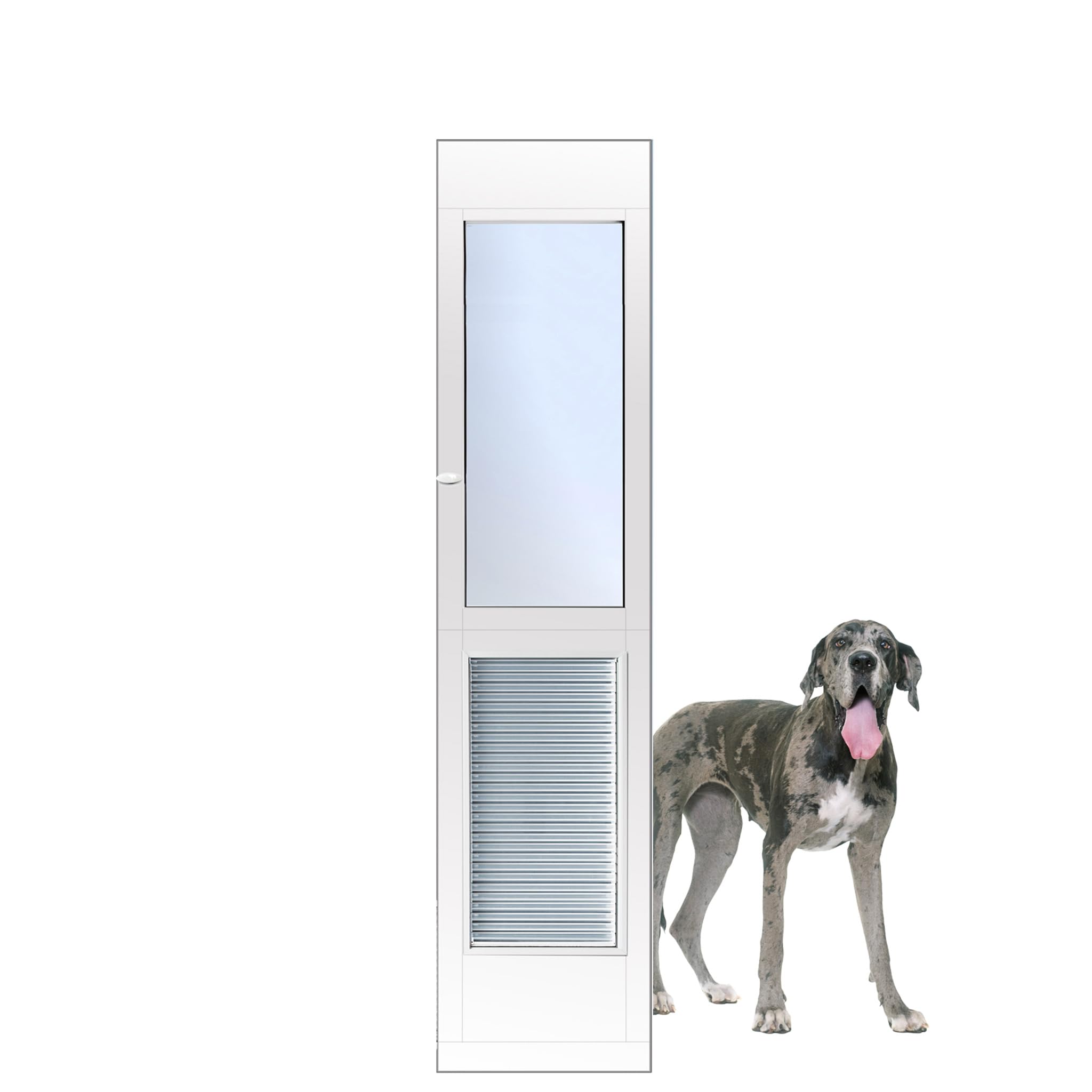 Armor Flex Heavy-Duty Aluminum Frame Sliding Glass Patio Pet Door by High Tech Pet - for Extra Large Dogs 100+ lbs., Adjustable Height Dog Door (75" -