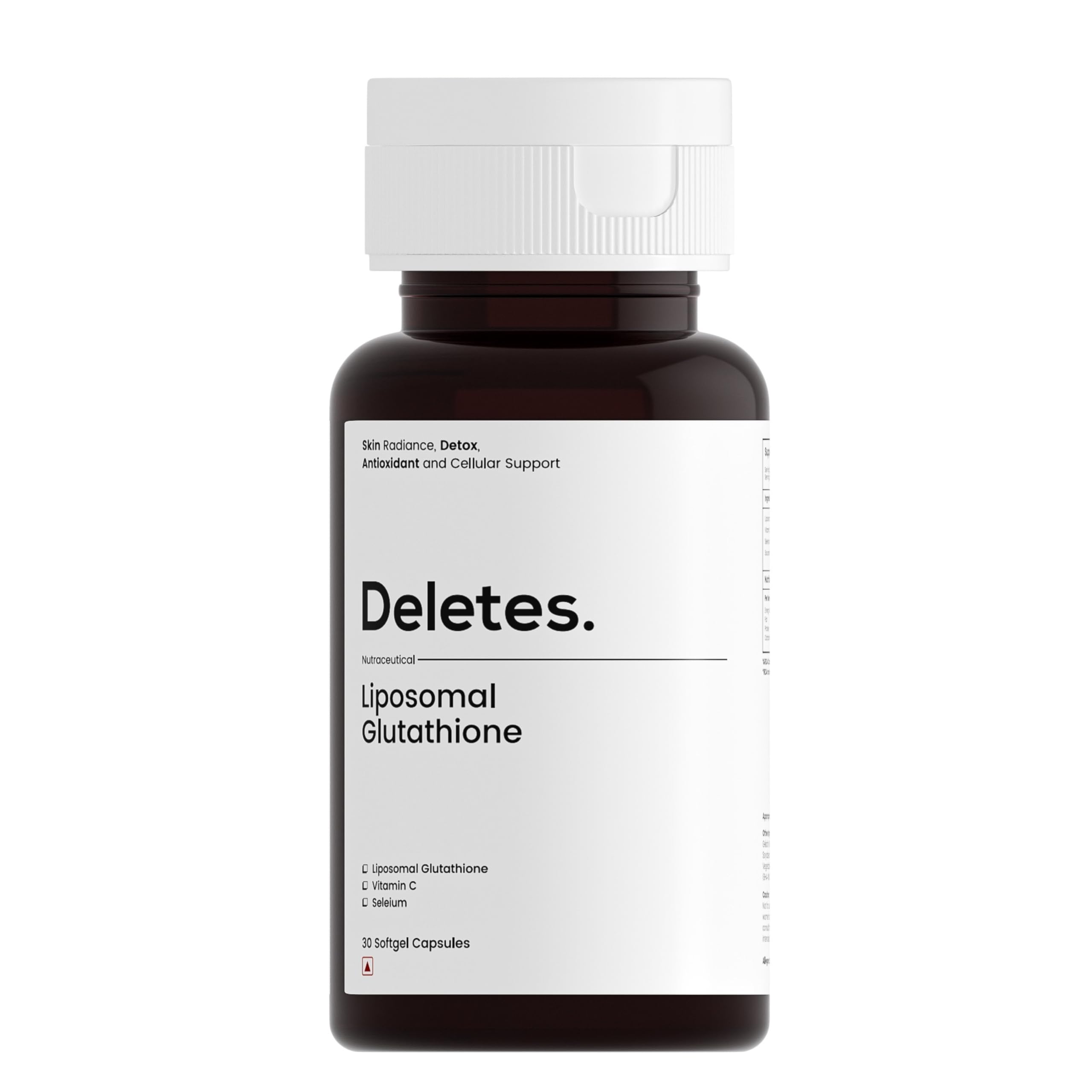 DELETES लिपोसोमल ग्लूटाथियोन 30 सॉफ्टगेल कैसुल्स (1PCS) : Amazon.in:  स्वास्थ्य और व्यक्तिगत देखभाल