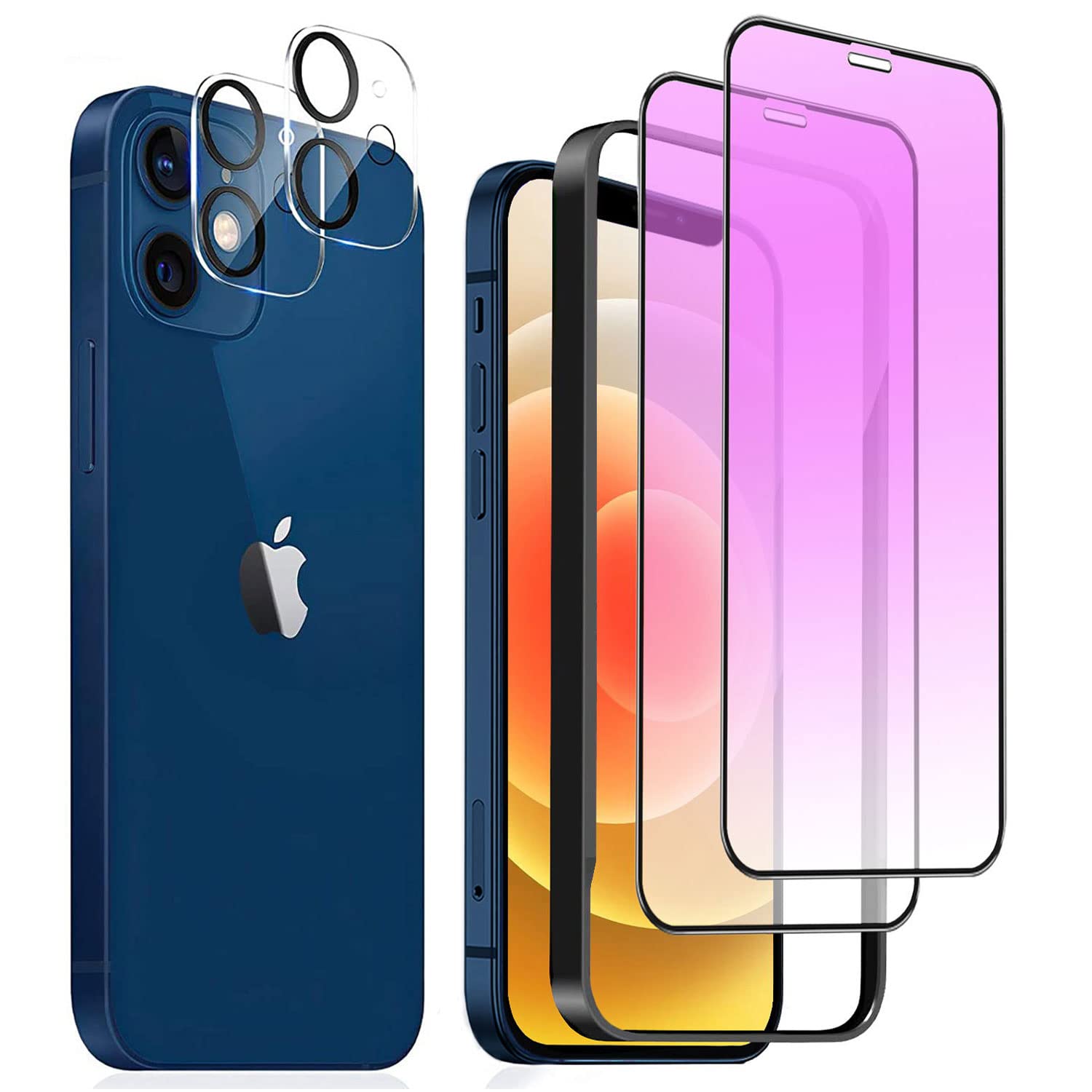 Amazon.co.jp: DXFAU iPhone 12 用 ガラスフィルム 【ブルーライト 