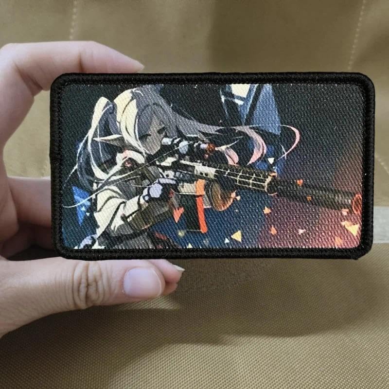 Patches for Backpacks, Funny Anime Girl Patches Embroidered Tactical Patches, Military Style Hook and Loop Badges, DIY Morale Applique Accessories for Jacket, Backpack, Hats image 5