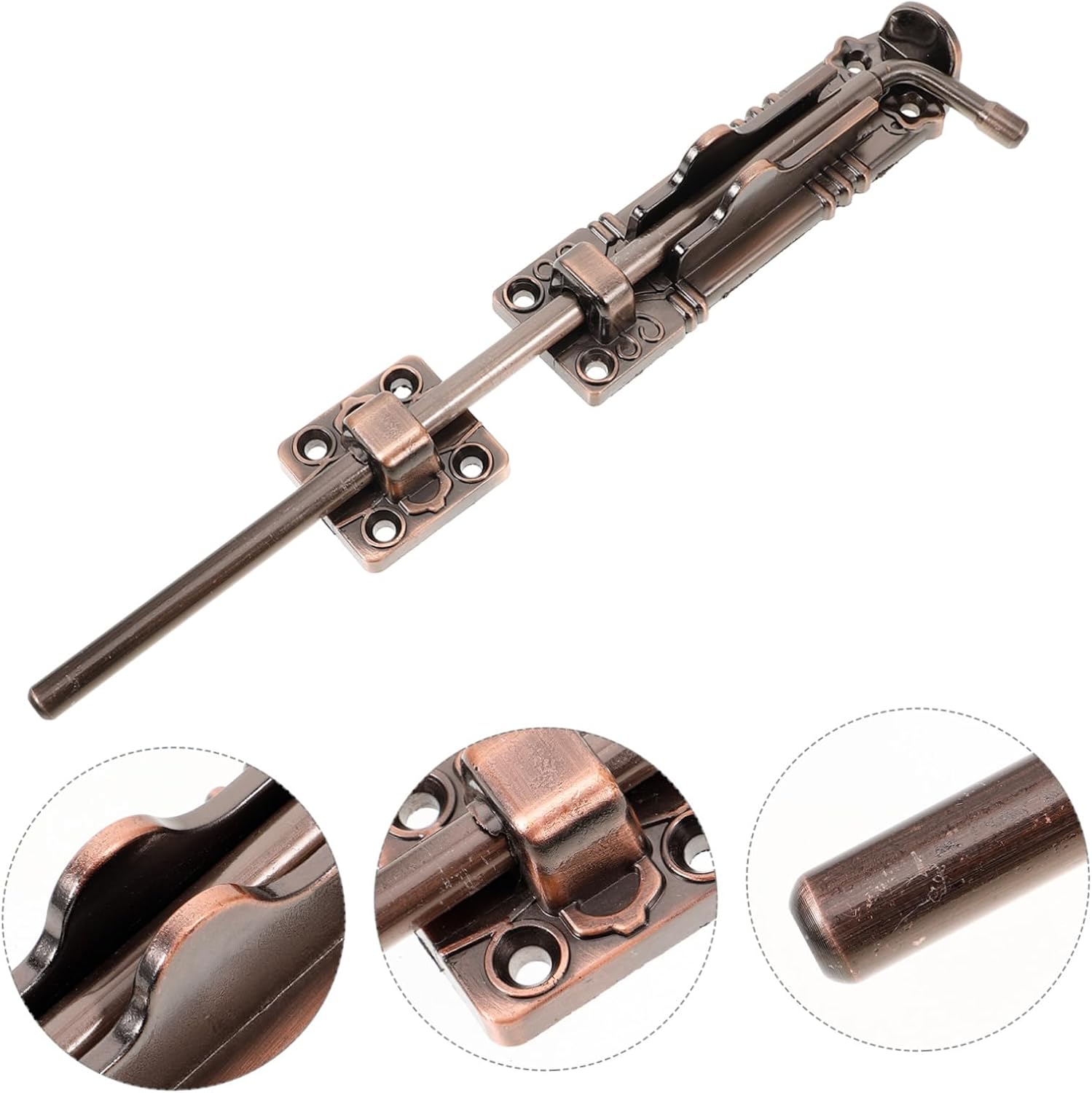 Heavy Duty Gate Latch Deadbolt Latch for Entrance Door Self-Locking Mechanism Door Lock Zinc Alloy Easy Install Gate Floor Insert