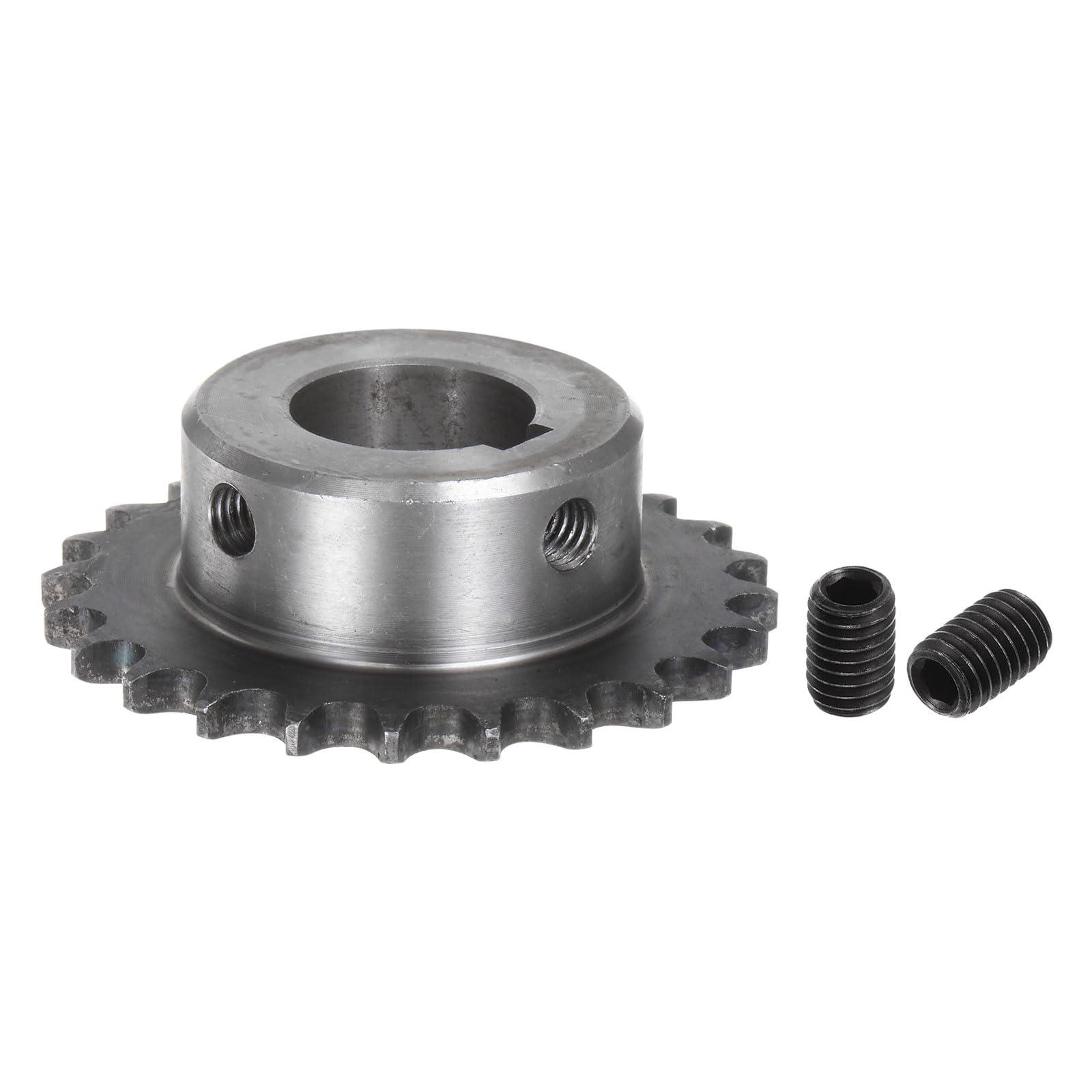 QUARKZMAN Pignone A Catena ISO 06B-1 Tipo B 20 Denti | Foro 15 Mm, Passo 3/8", Acciaio A3 Temprato, Per Trasmissioni Industriali