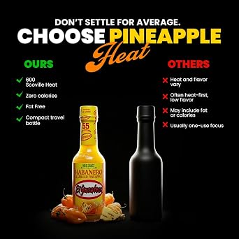 El Yucateco Grilled Pineapple and Habanero Sauce, 4 oz, Gluten Free, 6 Pack