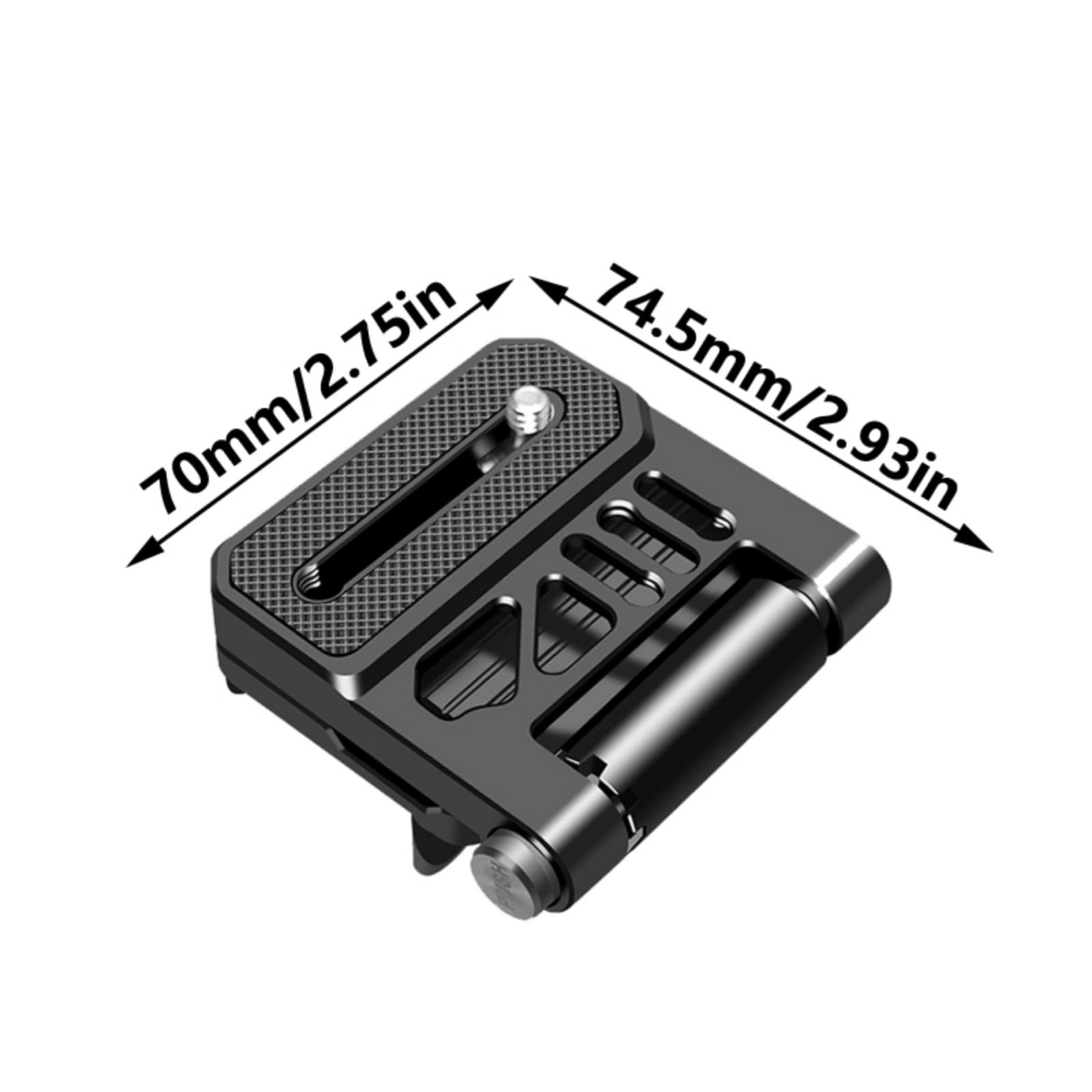Versatile macchina fotografica in alluminio a forma di L piastra a sgancio rapido stabilizzatori stabilizzatori design pieghevole per portabilità leggero