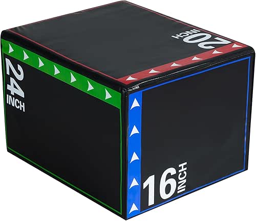 OLIXIS Plyo Box, 3-in-1 Plyometric jump box for Home Gym,
