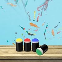 Vista 7 de 40 piezas de esponja para dedos con caja de almacenamiento para pintar tarjetas de tinta de tiza, dibujo