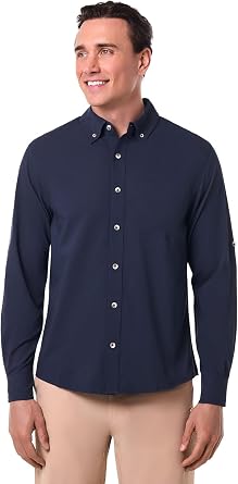 Mens Long Sleeve Shirt - UPF 50+ Sun Protection - Aricia