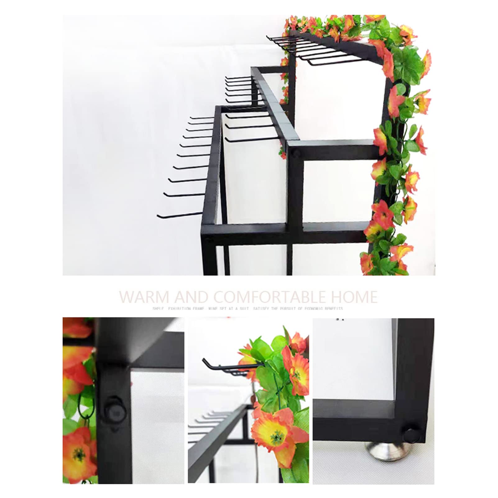 Soporte multifuncional de 3 capas para cinturones y bufandas, soporte de exhibición de metal para tiendas de ropa, corbatas, estantes, carteras y organización de armario