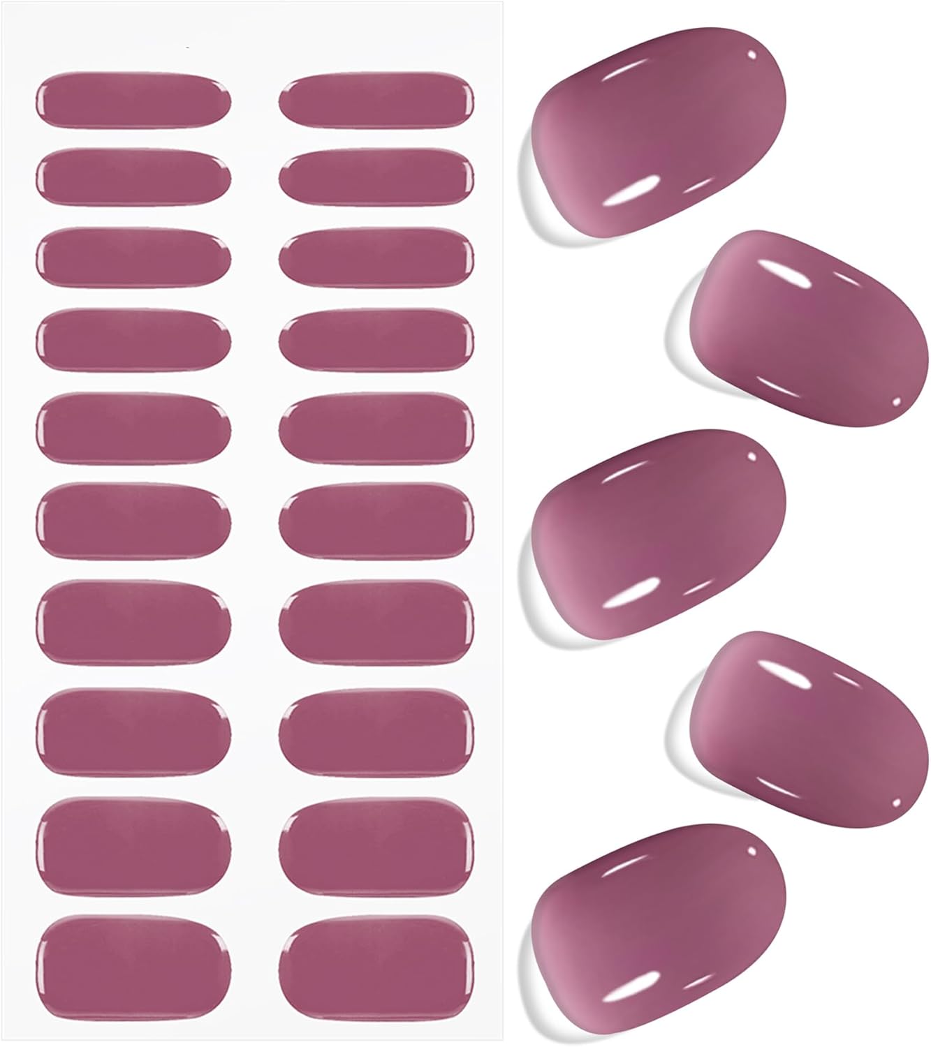 JMEOWIO Paars Rood Nagelfolie UV Gel Nail Art Sticker Nagelsticker Selbstklebend Nagel Decoratie