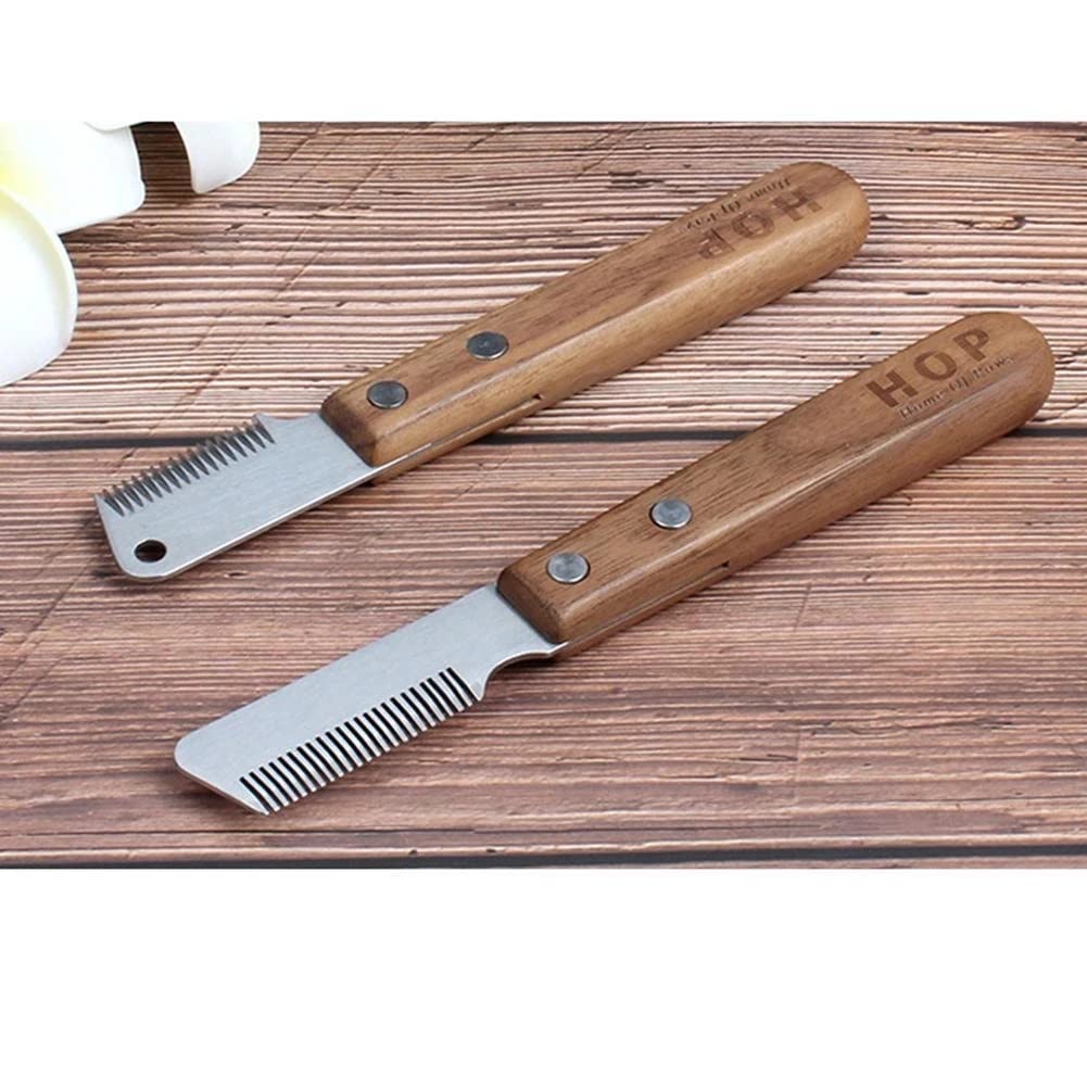 Cepillo para perros y gatos Peine for depilación de perros, cepillo profesional for cortar el pelo de mascotas, herramienta de aseo for gatos, cuchillo pelado con mango, suministros for perros Cepillo