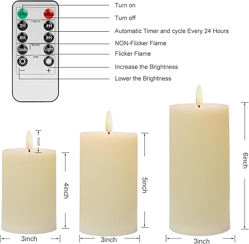 Miniatura 50 de Angelloong Velas parpadeantes de cristal transparente, sin llama, funcionan con control remoto y baterías, velas LED con temporizador, románticas