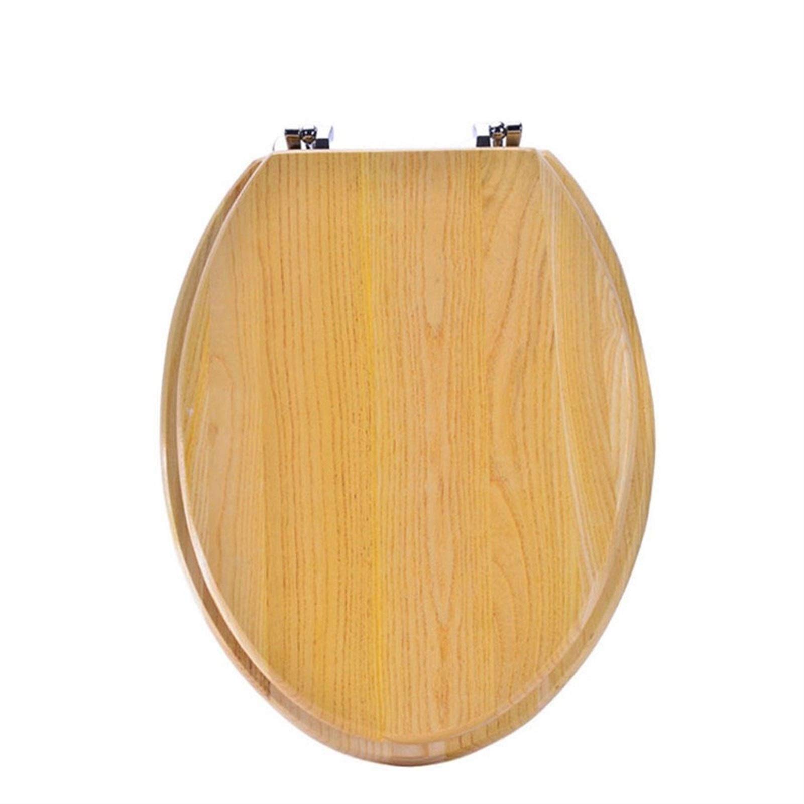 Langlebiger, robuster Toilettensitz aus Holz mit Scharnieren, einfache Installation und Reinigung, stilvolles Badezimmer-Upgrade, bequem für die Renovierung zu Hause