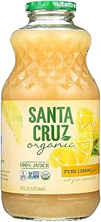 Santa Cruz 100% Organic Pure Lemon Juice, Not From Concentrate, 32 oz | Pack of 1
