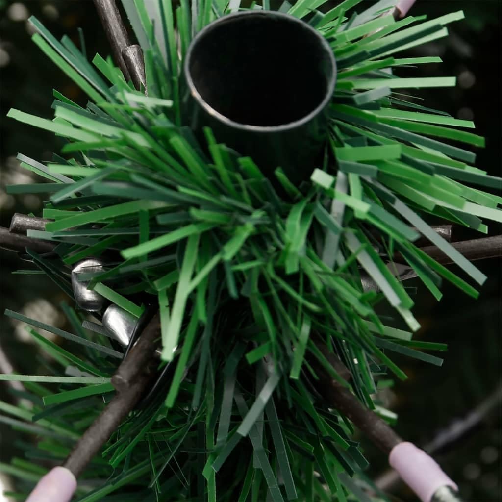 Árbol de Navidad artificial articulado con base metálica verde 150 cm