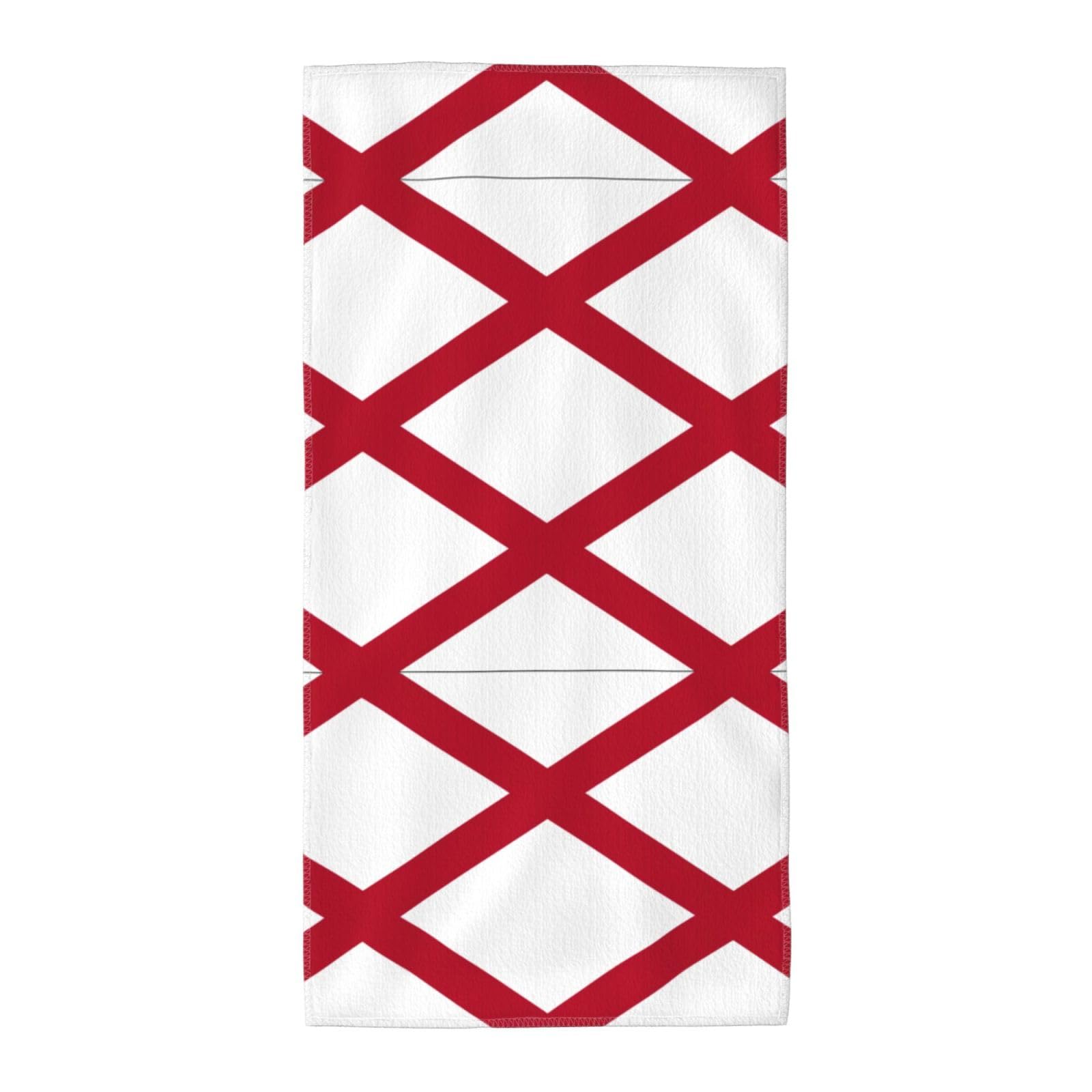DIEzig Alabama State Flag Fashion Printed Long Bath Towel For Pool Side Seaside Holiday