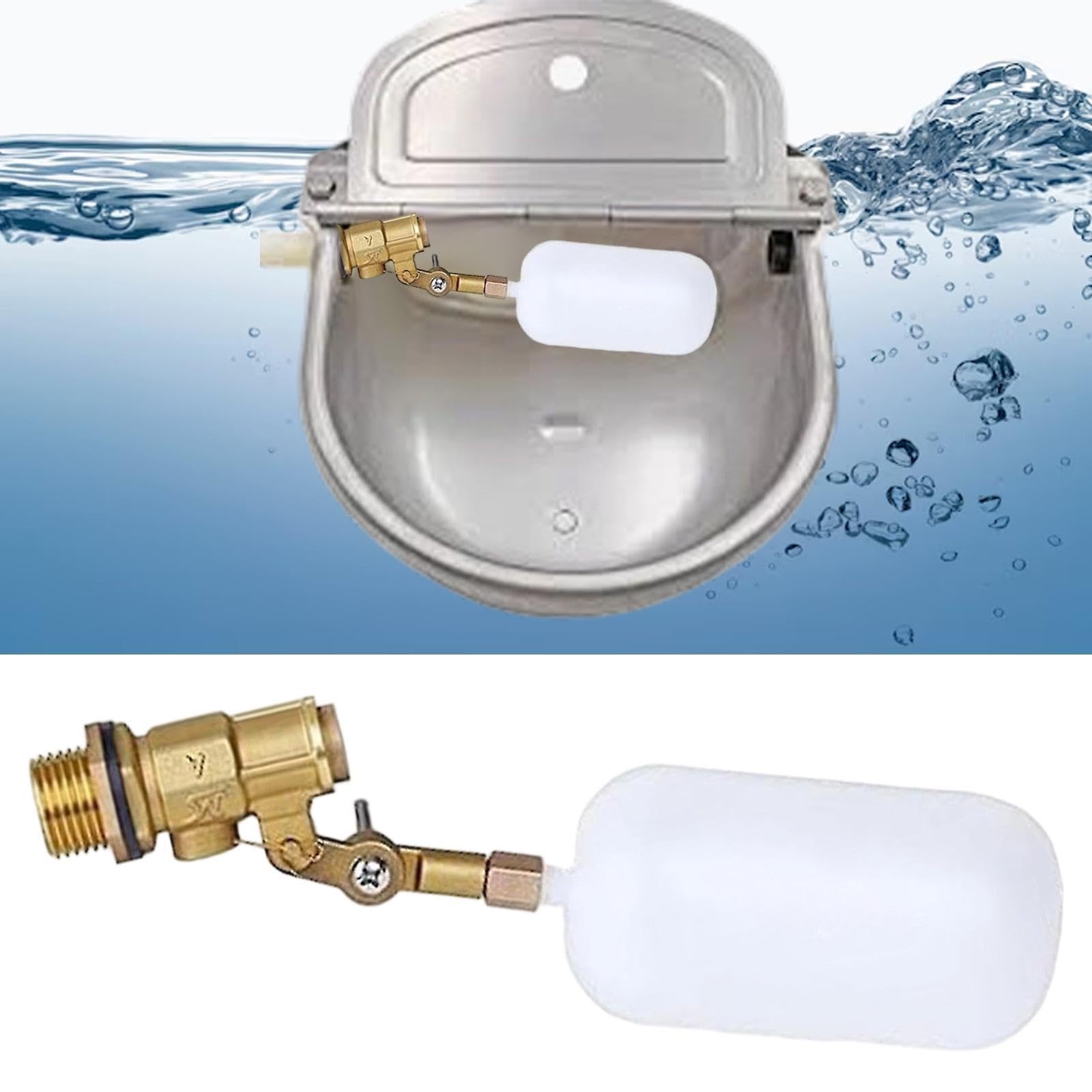 perfk Robinet à flotteur de 1/2 pouce pour réservoir d'eau, remplissage automatique et arrêt avec bras réglable pour aquariums et piscines