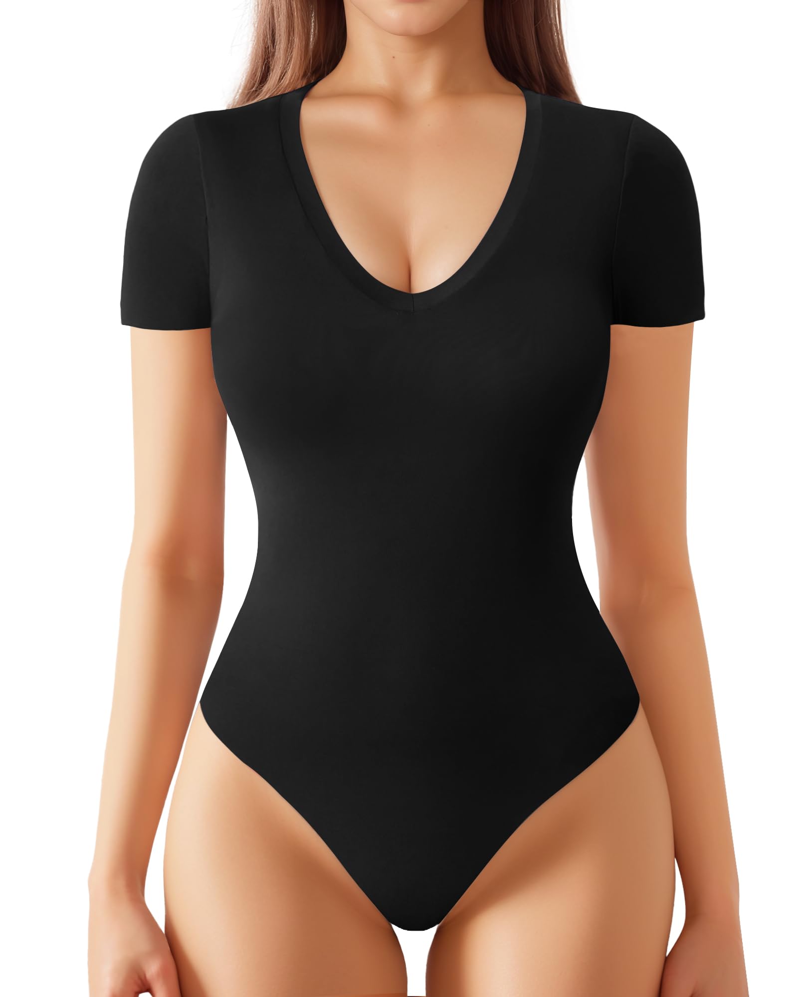 Body Femme Manches Longues Col Rond - 95% Coton, 5% élasthanne - Couleur Gris - Taille XX-Large - Fermeture Par Boutons Au Bas