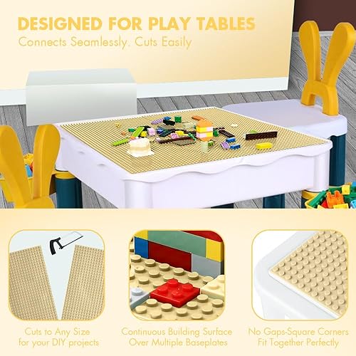 Miniatura 36 de Lekebaby - Placas base clásicas para construcción de ladrillos 100% compatibles con las principales marcas de placas base de 10.0 x 10.0 pulgadas