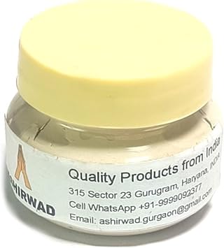 Ashirwad Chandan Tika 50 Grams Pure Sandalwood Paste Tikka Ceremonial Mark at Forehead Puja Pooja Rituals & Prayers White