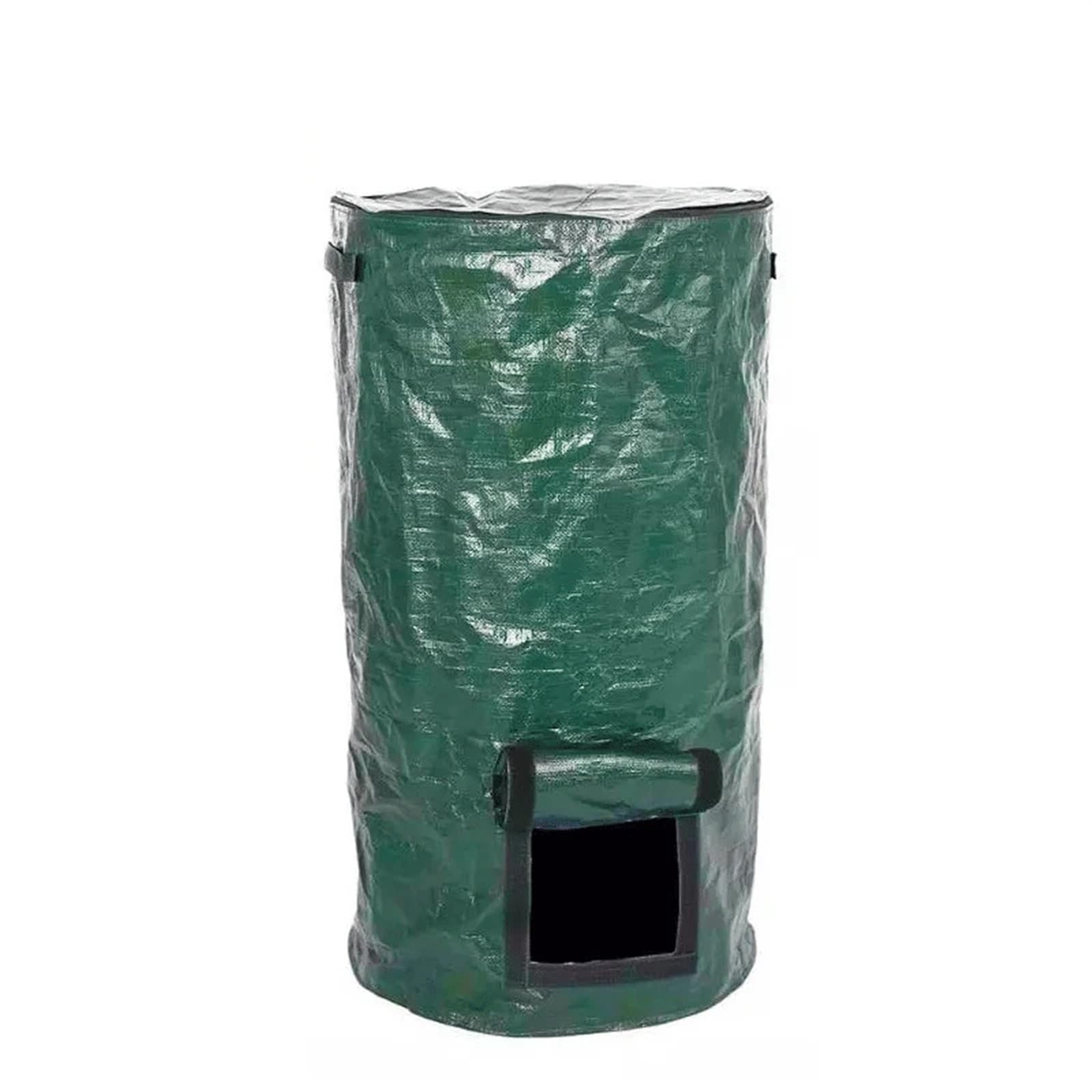 Garden Waste Bag Organic Compost Bag With Lid Bin Collapsible Garden Yard Trash Can Environmental Ferment Waste Collector(B,Green)