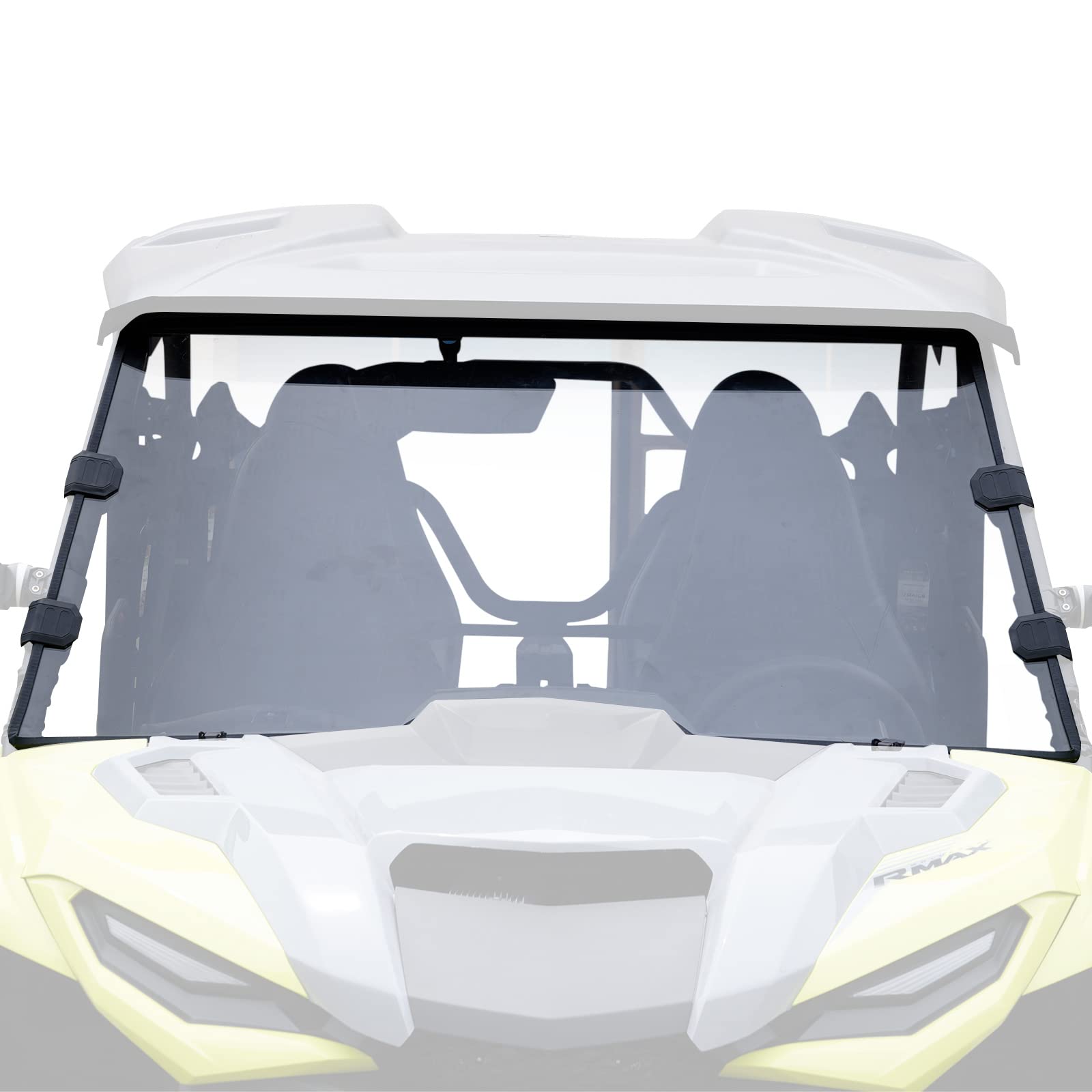 UTV Front Full Windshield, A & UTV PRO Hard Coated Windscreen for 2021 2022 2023 Yamaha Wolverine RMAX 2 / RMAX 4 Accessories, Clear Tough Polycarbonate Construction, 250x Stronger Than Glass