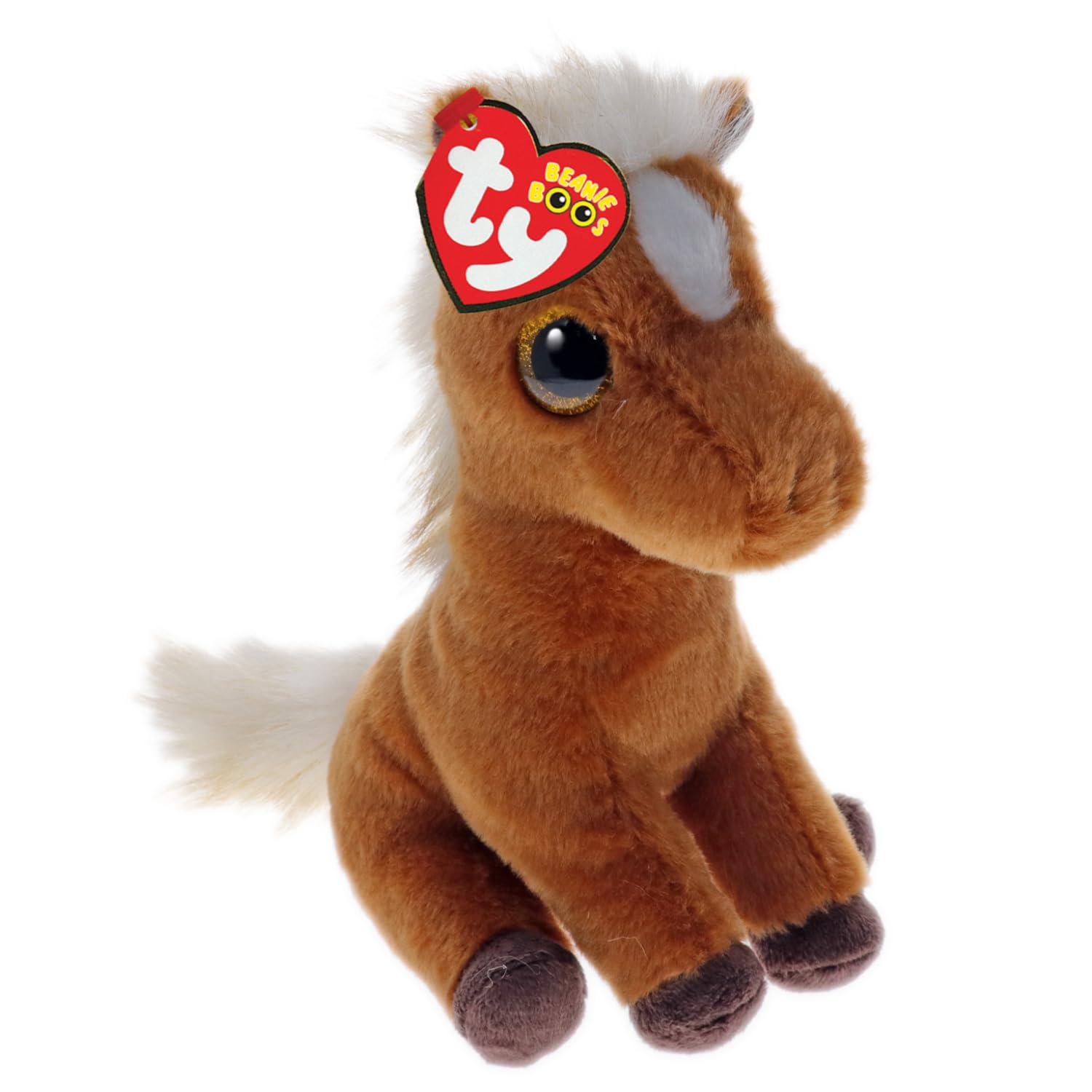 TY Morty Mustang Beanie Boo 14cm – Soft Plush Toy for Kids – Collectible Cuddly Stuffed Animal Teddy Character Gift