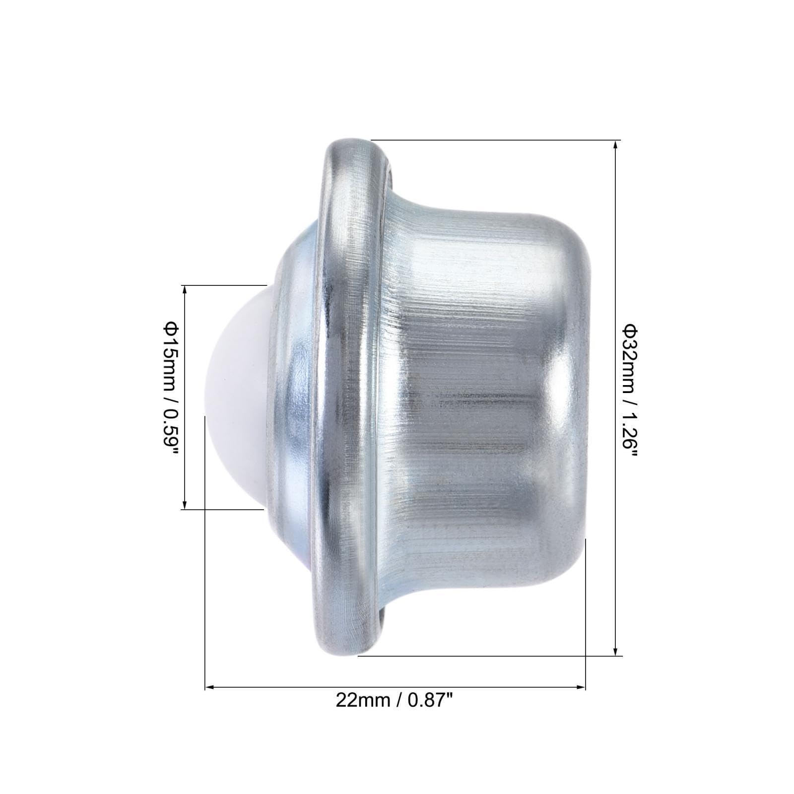 Tool Parts and Accessories Ball Transfer Bearing Unit 15mm 33Lbs Nylon Drop-in Type 4pcs (#CN-140824-01949)