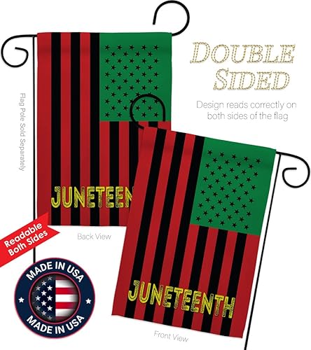 Miniatura 3 de Americana Home & Garden Juneteenth American Garden Flag Support Awareness Afro United State Black Lives Matter House Decoration Banner Small Yard