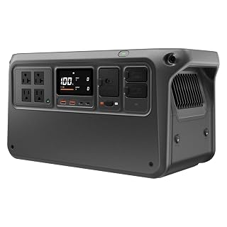 DJI Power 1000 V2 Portable Power Station, 1024Wh LFP Battery, Compact Size, 2600W Stable Output, 0-80% Recharge in 37 Mins, Electric Generator for Home, Camping, RVs, Off-Grid - Amazon product rated Grade A