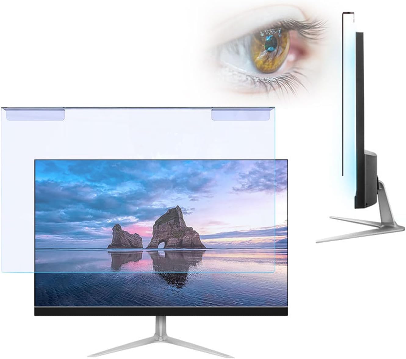 Schermo per la privacy del computer, filtro per schermo per la privacy del computer da 17-27 pollici sospeso, filtro antiriflesso per la luce blu, per i giocatori in ufficio/casa ( 19 inch 4:3)