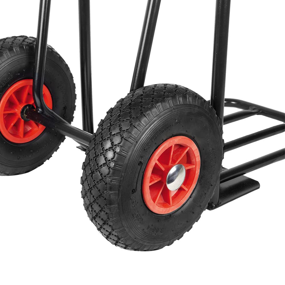 RAVENDO ST150 NG PUR Profi Sackkarre klappbar – 150 kg Transportkarre mit PU Vollgummireifen, Faltbare Ladeschaufel, Handkarre für Werkstatt & Umzug