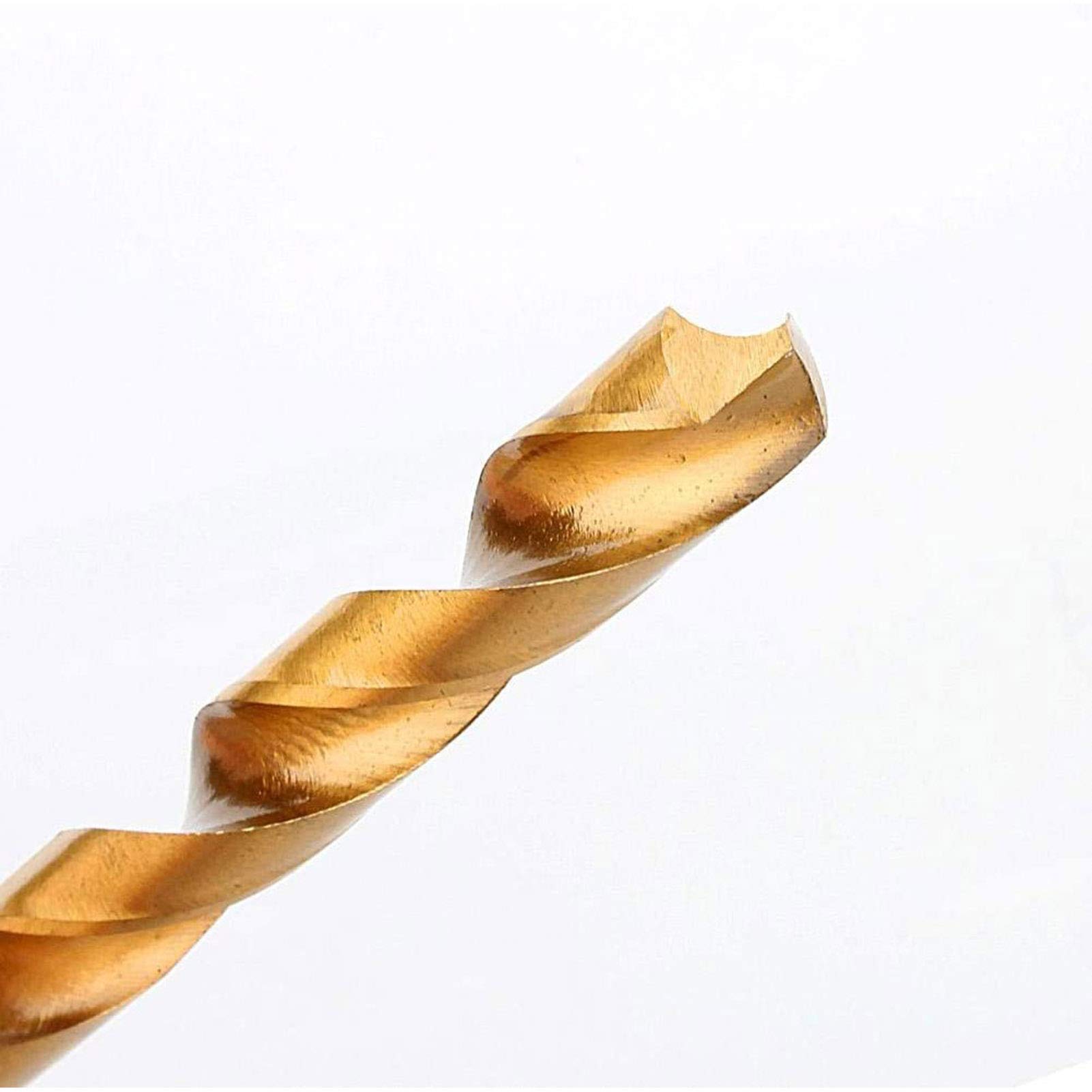 Fafeicy Juego de Brocas Chapadas en Ti Juego de Brocas de Ti de Vástago Recto 170 Piezas Grifo de Punta en Espiral Métrico de 1 a 10 Mm para Taladrar en Metal, Madera, Plásticos para Usuarios de