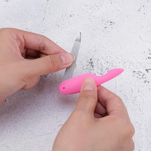 Miniatura 4 de Uonlytech Lima de uñas profesional, 3 limas de uñas plegables de doble cara, lima de uñas plegable de acero inoxidable, herramientas de manicura