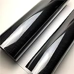 6D Carbon Fibre Car Vinyl Wrap Film, 150cm x 60cm or 110cm x 300cm, High Gloss Black (150cm x 60cm)