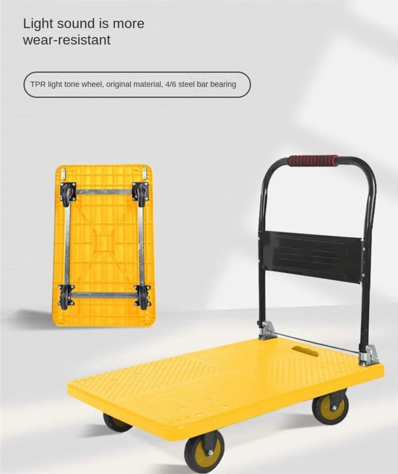 Carro Mano Camión De Plataforma Plegable, Móvil Servicio Pesado, Carretilla Manual Plataforma Transporte
