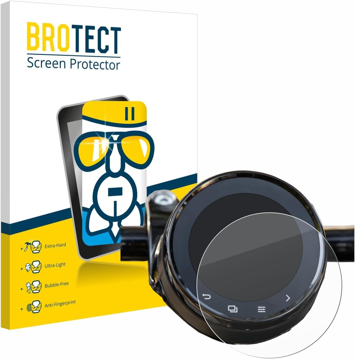 brotect Glass Screen Protector Film Compatible with Indian FTR 1200 2023 - Glass-Foil 9H Protection [Scratch Resistant, High Clarity]