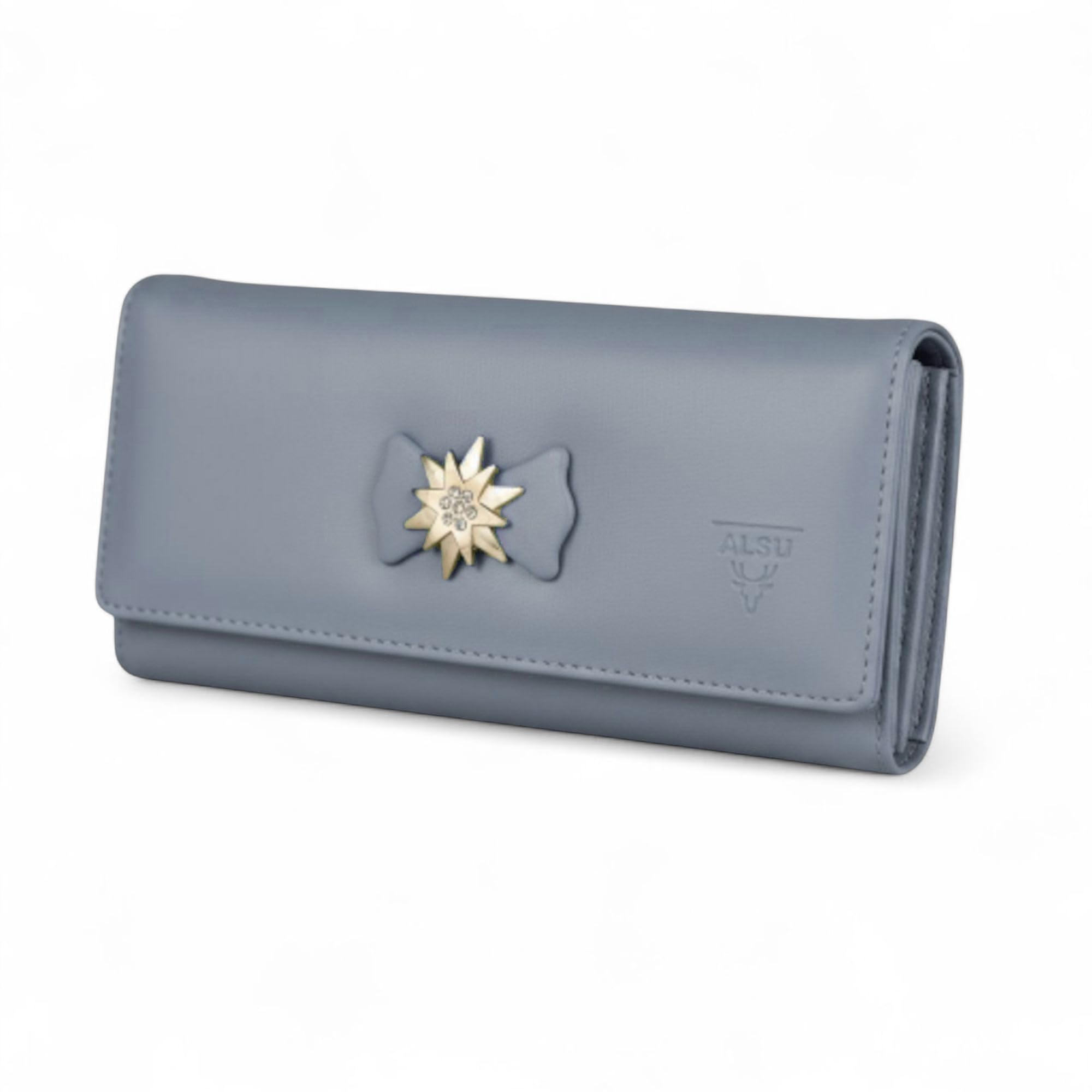 alsu Women's Wallet Light Blue | Stylish Purse with Phone Pocket,6 Card Pocket and Multiple Compartment| Party Clutch for Girl | Travel Hand Purse for Women| Office Bag for Women-picture-53