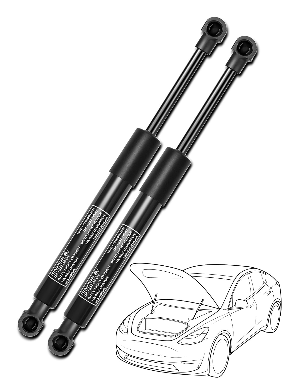 Amazon.com: Set of 2 Front Hood Lift Supports Struts Shocks