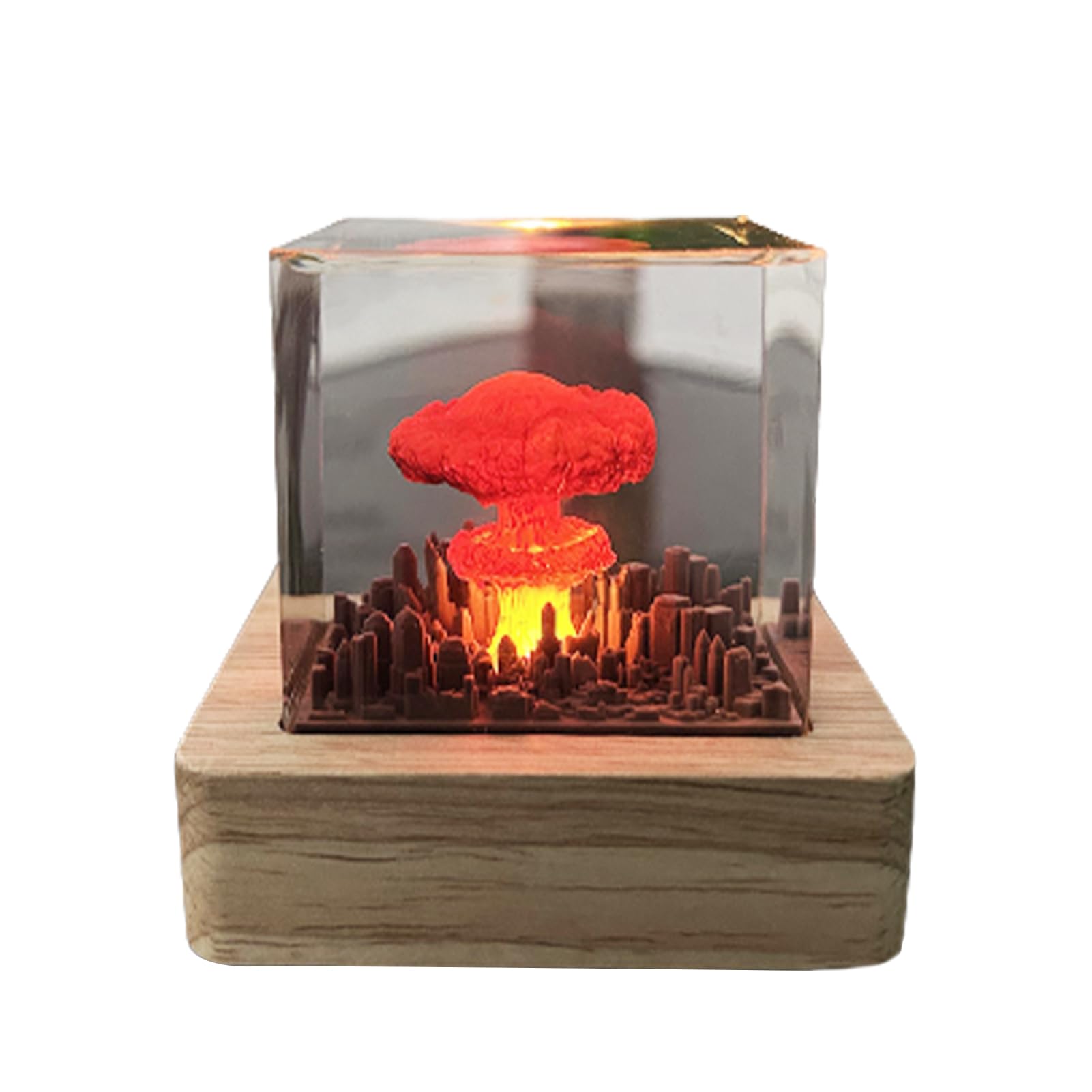 Luz nocturna para niños, originalidad cristales explosión nube de hongos, luz nocturna, bomba atómica Oppenheimer, lámpara de mesita de noche USB, lámpara de habitación infantil, juguete LED