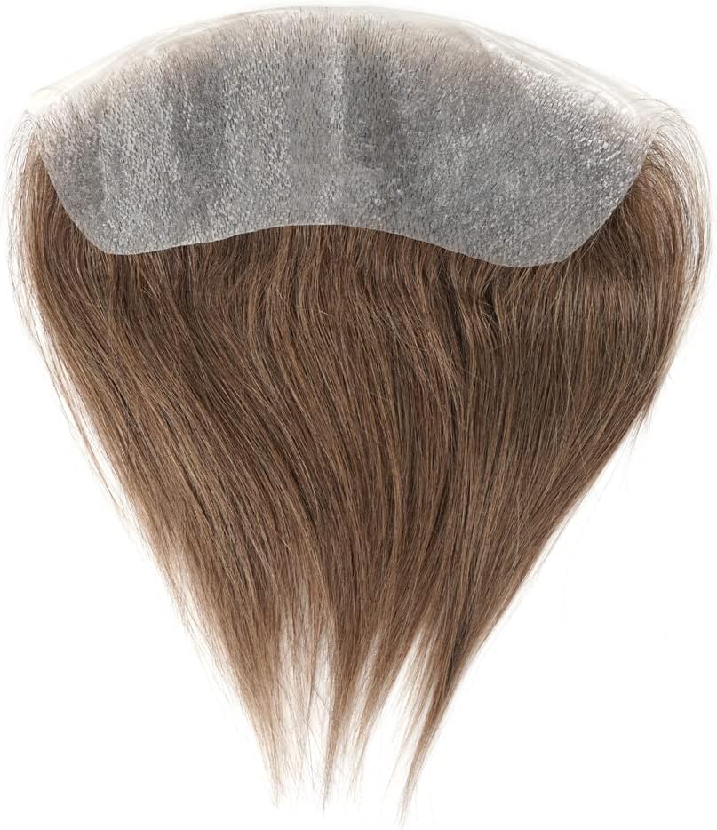 Lordhair V-Shape Frontal Hairpiece for Men Natural Human Hair System with PU Thin Skin for Receding Hairline Coverage - Image 5