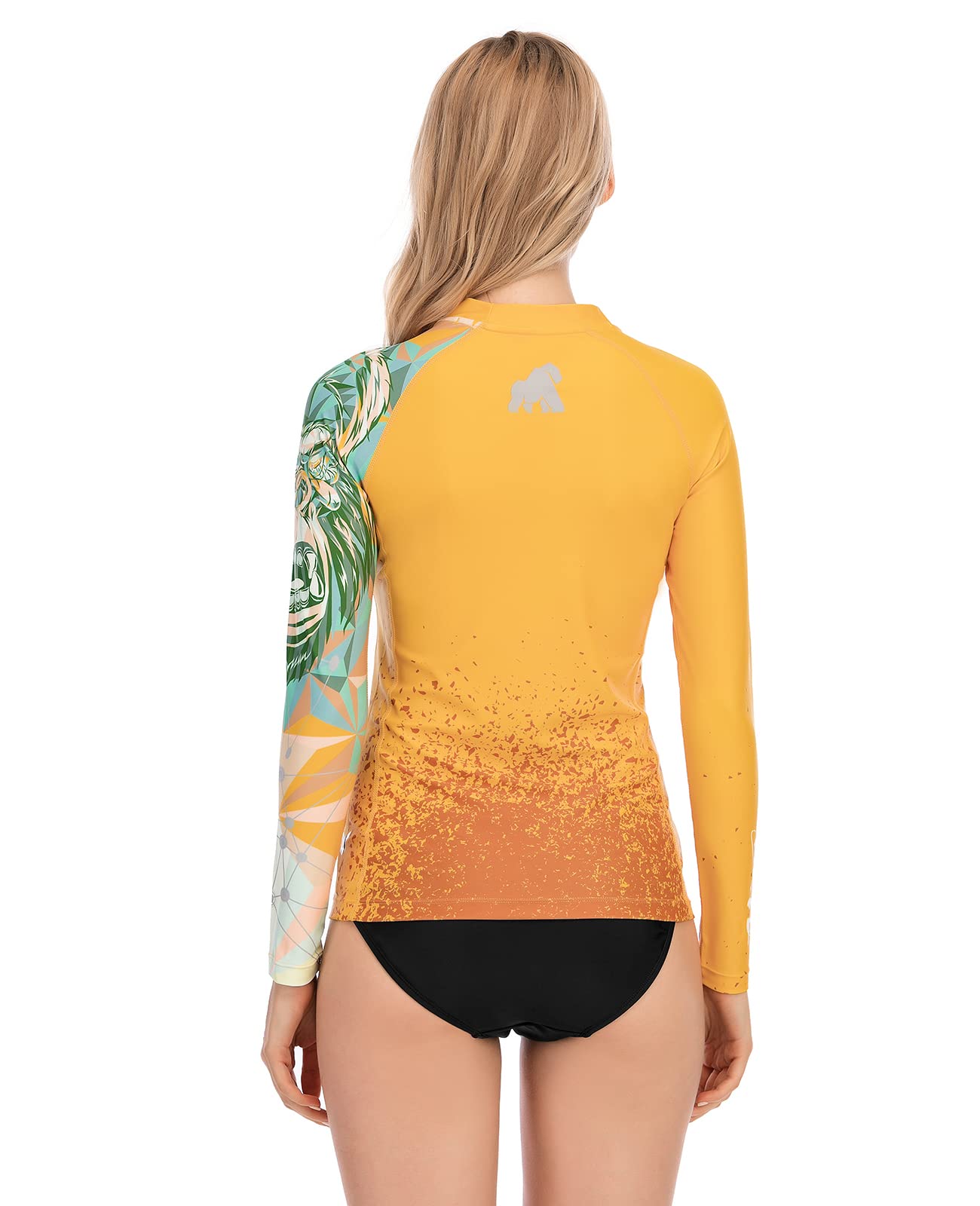 HUGE SPORTS Rashguard Femme Maillot de Bain à Manches Longues pour Surf Natation Séchage Rapide (King Kong,M)