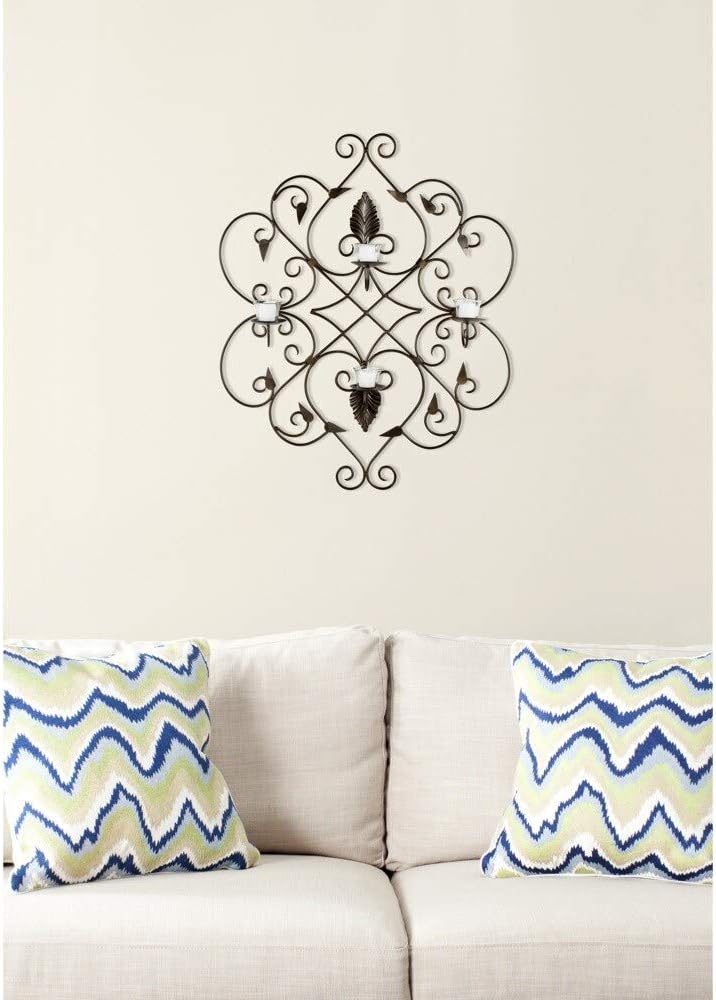 Lighting Metal Work Candle Holder Wall Sconce Red Modern Contemporary Iron