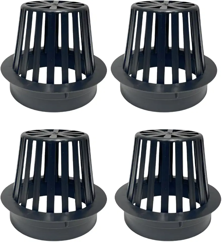 kit 4 Ralo Abacaxi Plástico Anti Folhas e Anti Entupimento Para Calhas e Tubos Condutores de 100 Mm