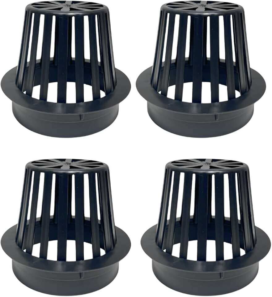 kit 4 Ralo Abacaxi Plástico Anti Folhas e Anti Entupimento Para Calhas e Tubos Condutores de 100 Mm