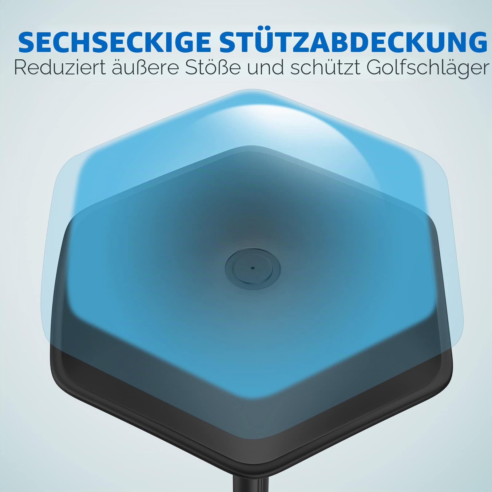 Rhino Valley Teleskop-Golftaschen-Halterung, verstellbare Halterung aus Aluminiumlegierung mit Oberdeckel, Zubehör für Golf-Halterung