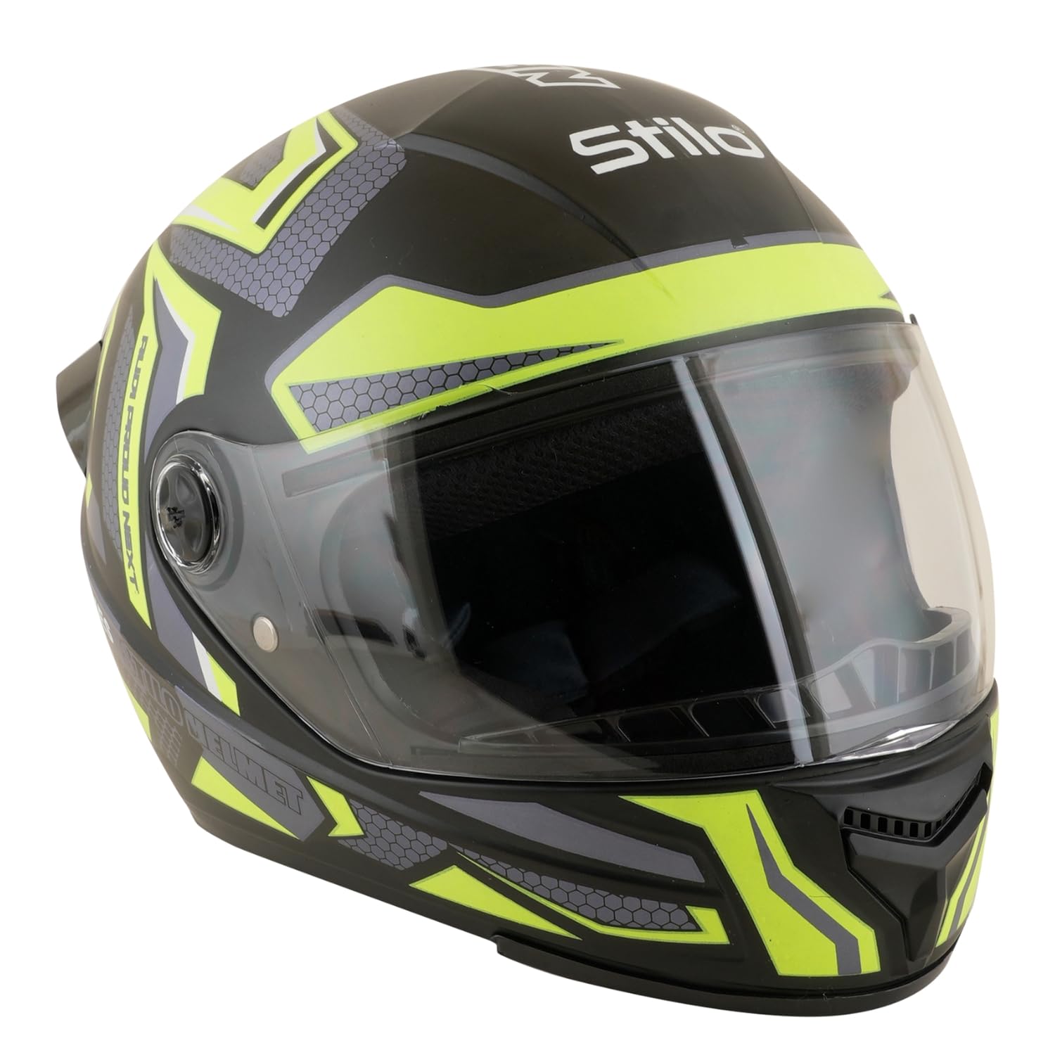 Sage Square ISI Certified ABS Clear Visor Full Face Helmet - G3 Graphic Helmet, Spoiler, High Standard Safety, Extra Comfort, Stylish & Clear Visor (Black Matte-Neon, Medium)-image-43