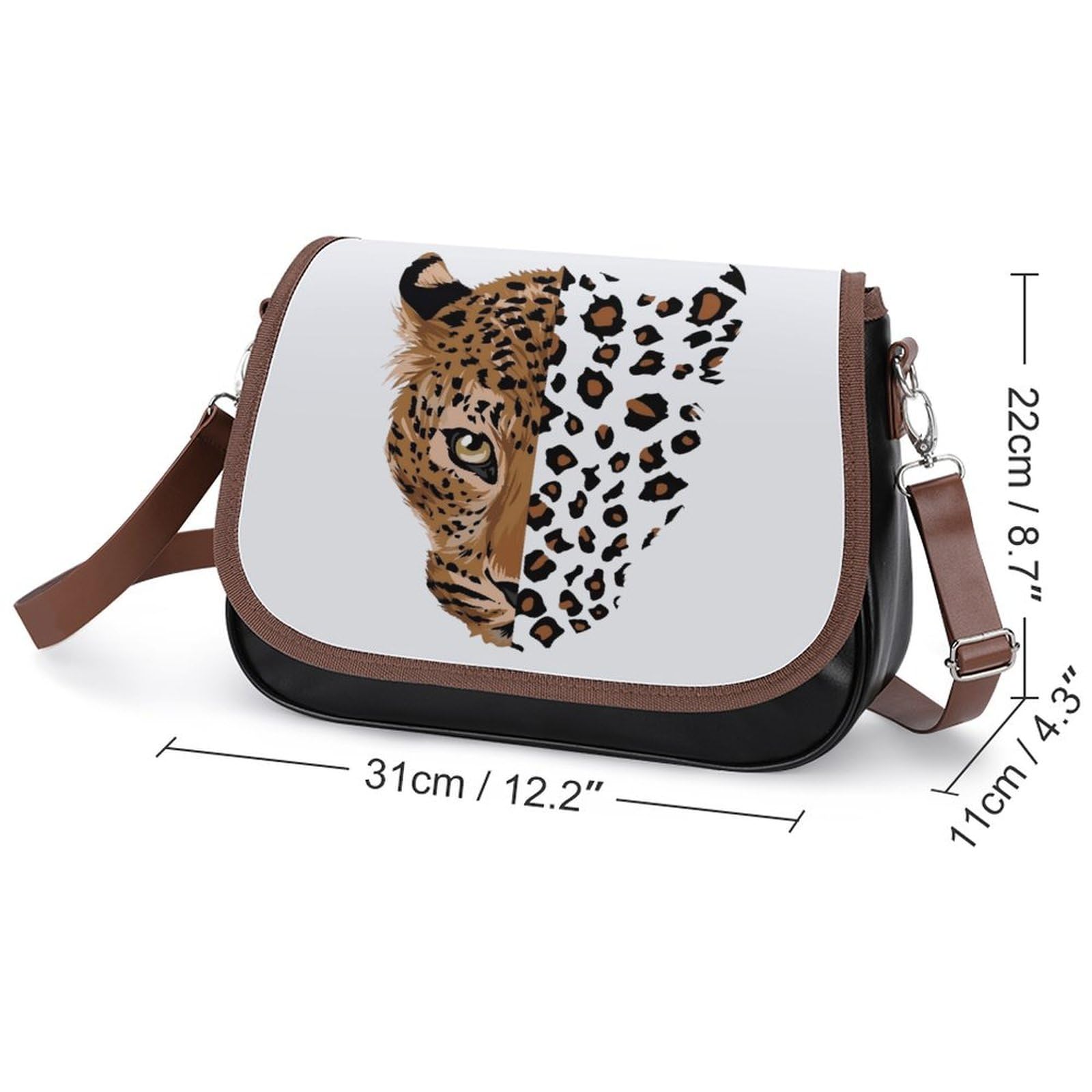 Amazon.co.jp: 豹柄 ヒョウ柄 ショルダーバッグ PUレザー